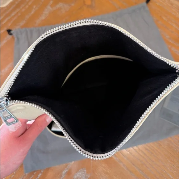 NWT Zadig & Voltaire Rock Grained Leather Shoulder Crossbody Bag Clutch - Flash